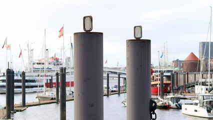 Canvas Print - the harbor of hamburg germany 4k video