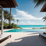 Fototapeta Perspektywa 3d - Luxury beach