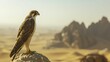 Ancient hieroglyphs portray falconry, emphasizing avian conservation amid a hazy desert-sky backdrop.