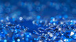 sapphires on a blue background with space for text, banner for a jewelry store with copy space
