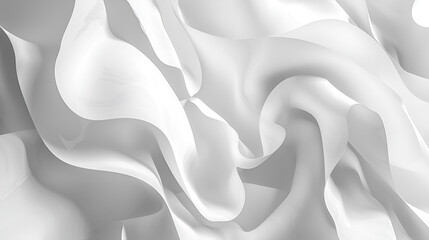 Wall Mural - white abstract wavy background