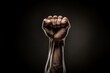 Indistinct Raised fist blurry. Revolution begins with a raised and courageous fist. Generate AI