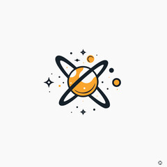 Nucleus in cartoon, doodle style. Image for t-shirt, web, mobile apps and ui. Isolated 2d vector illustration in logo, icon, sketch style, Eps 10. AI Generative