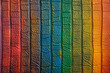 Colorful leather with rows of stitch texture for background use, Generative AI image