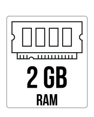 2 GB RAM. Ram memory vector, speed and technological processing concept, computer hardware