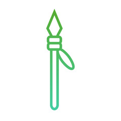 Spear Medieval Gradient Linear Style