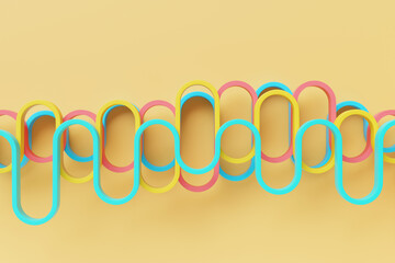 Poster - 3d illustration of geometric colorful wave surface. pattern of simple geometric shapes