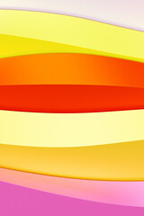 Fototapete - 3d rendering, abstract modern multicolored background with wavy lines