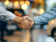 © A B design - business people shaking hands in a meeting, bargain in car service