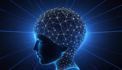 Poster - Futuristic Background of Electronic Mind and Technology
