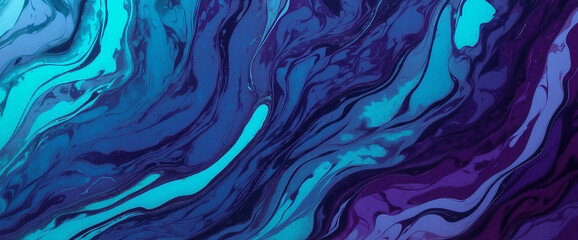  Abstract background with stunning fluid waves, with a combination of blue, purple and aqua colors