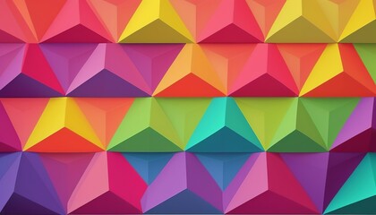 Poster - Colorful Triangular Low Poly Mosaic Pattern Background