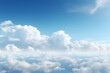 view of blue sky and bright clouds, for backgrounds, posters, book covers