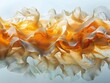 Generative AI : swaying kelp seaweed isolated on white background.