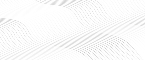 Poster - Vector light white linear abstract curved wavy pattern for Transparent background.