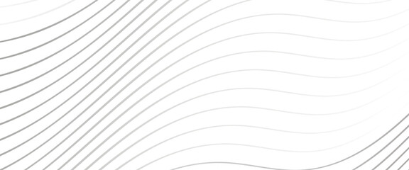 Poster - Vector light white linear abstract curved wavy pattern for Transparent background.