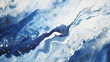 Abstract blue ink paint spatter splotch splat splatter brushstroke Patten on white background for wallpaper display
