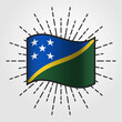 Vintage Solomon Islands National Flag Illustration
