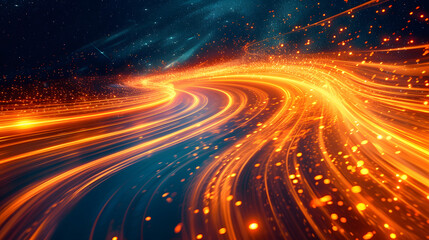 Poster - abstract and mesmerizing trails of motion