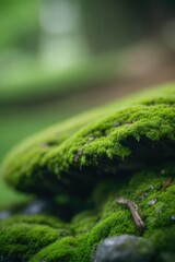 Wall Mural - close up mossy forest background