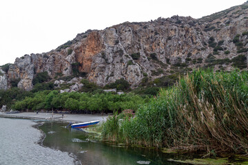 Wall Mural - the palm beach of Preveli on the greek island Crete