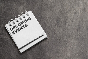 Canvas Print - Note with 'upcoming events' text