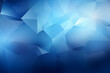 Elegant Sapphire Blue Polygonal Mosaic Background with Glowing Light Effects. Geometric Design Concept