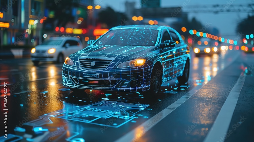 Autonomous Vehicles. Automotive engineers design autonomous vehicles ...