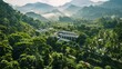 The lush greenery surrounding the factory is a testament to their commitment to reforestation and biodiversity with dedicated areas for wildlife and plant species conservation