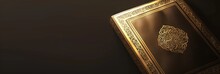 Quran Illustration On Dark Background, 3D Rendering, Poster Banner Card Design