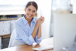 © peopleimages.com - Businesswoman, portrait and computer research as financial advisor or client investment, budget or loan. Female person, face and online proposal or future employee growth or review, project or report