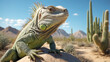 © Xtremest - Iguana Desert Sand Cactus Animal Heat Hot Lizard Dragon