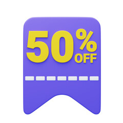 Poster - 3D Discount Savings With Visual Precision. 3d illustration, 3d element, 3d rendering. 3d visualization isolated on a transparent background