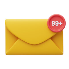 Aufkleber - 3D New Mail Engaging Communication With Visual Precision. 3d illustration, 3d element, 3d rendering. 3d visualization isolated on a transparent background
