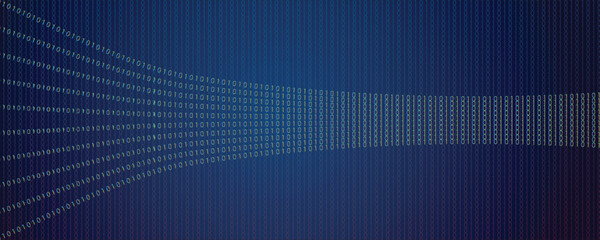 abstract gradient technology background with binary code lines