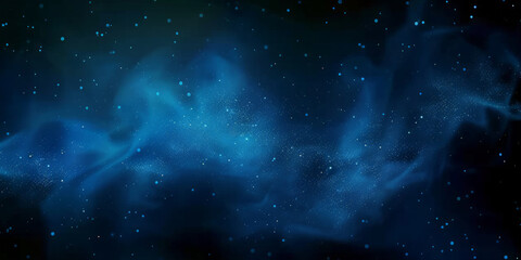 Wall Mural - blue watercolor space background with stars, milky way, nebula, galaxy, cosmos milky way, blue background banner,  night sky background