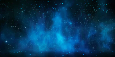 blue watercolor space background with stars, milky way, nebula, galaxy, cosmos milky way, blue background banner,  night sky background
