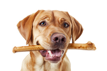 Wall Mural - Cute fluffy portrait smile Puppy dog Labrador retriever that looking at camera isolated on clear png background, funny moment, lovely dog, pet concept.