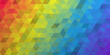 Abstract low poly rainbow color texture background design. multicolor backdrop in origami style. abstract geometric pattern colorful polygon mosaic triangle background. low poly geometric pattern.