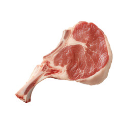 Wall Mural - Raw pork chop Isolated on transparent background