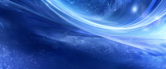 Wall Mural - Scientific blue flowing wave background