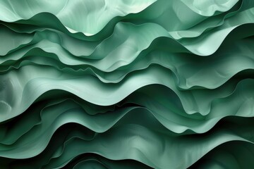 Abstract green wavy texture design.