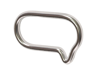 Aufkleber - Silver Speech bubbles. Minimal silver metal chat dialog bubble line Icon. Realistic 3d design isolated on white background. Vector illustration
