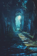 Wall Mural - Abstract artistic afterlife background Generative Ai 