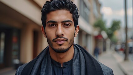 Wall Mural - portrait of a pretty young muslim man, portrait of a man, pretty muslim man