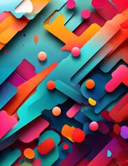 Wall Mural - Colorful vector gradient abstract background Generative AI