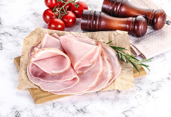 Wall Mural - Slices of natural organic ham