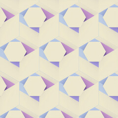 Aufkleber - Stunning 3d rendering digital illustration of simple geometric shapes
