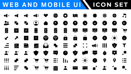 Poster - UI UX Icon mega set, user interface iconset collection