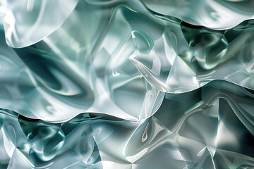 Poster - Abstract background with reflections and caustics. Hi-tech. Futuristic background image. Created with Generative AI technology.